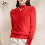 Snoofd Women's Cashmere Blend Knit Turtleneck Sweater S+181 M165/88A