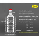 PET Toidukvaliteediga Plastikust &Otilde;li- ja Veinipudel Kaane ja Kaanega - 2,5 L / 5 L / 2,5 kg / 5 kg Mahutavus