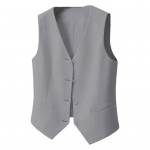 Naiste vest &Uuml;herealine &uuml;hev&auml;rviline varrukateta V-kaelusega, &otilde;huke Fit Formaalne &auml;ristiilis kardigan Retro kontori pulma banketi vest 2XL hall