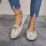 Naiste kingad 2024. aasta soodushinnaga, uued One Kick naiste jalatsid kevads&uuml;gis, &uuml;mmargune varbakett, maomustriga lamedad, mugavad vabaajajalatsid 36