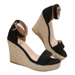 Naiste kingad 2024 Ankel-wrap Naiste sandaalid Platvorm-kleidisandaalid Naiste Katte-kanna Pandlaga rihm &Uuml;lik&otilde;rged kiilud Kingad Naistele 42 must