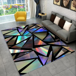 3D abstraktne kaasaegne geomeetrilise illusiooniala vaip, vaibavaip elutoa diivani uksemati sisekujunduseks, lastem&auml;ngu libisemiskindel p&otilde;randamatt 40x60cm(15x23in)