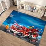 Tulet&otilde;rjeauto Vile 3D Prinditud Vaip, Elutoa Magamistoa Matt Laste Toa Pehme ja Mugav Libisemisvastane Vaip J&otilde;ulukink 70x100cm (28x39in)