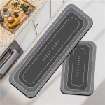 2/1 tk K&ouml;&ouml;gi p&otilde;randamatt Veekindel, Libisemisvastane, Mustust h&uuml;lgav Jalamatt Kodune Uksematt, Uksematt Vaip, Kristallsametist Uksematt 50x80cm & 50x160cm 2pcs