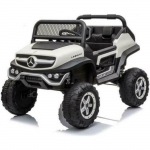 Voiture &eacute;lectrique Mercedes Mini Unimog - 12V - Blanc