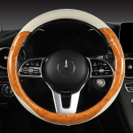 Mahagon puidust teraga auto roolikate Mercedes Ben AMG 38cm mudelitele AC CLA E GLA GLC GLE SB CLS klass BEIGE O SHAPE