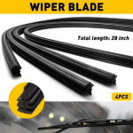 4 x Universal 28 Car Bus Silicone Windshield Frameless Wiper Blade Refill