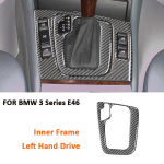 BMW 3. seeria E46 1997-2004 jaoks S&uuml;sinikkiust Auto Keskpaneeli K&auml;igukangi Paneeli Raami Dekoratsioonikleebis Siseaksessuaarid Inner Frame LHD