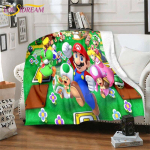 Mario Bros Tekk K&otilde;rge Kvaliteediga Flanell Soe Pehme Pl&uuml;&uuml;s Diivanivoodi Tekk Sobib Konditsioneeri Tekiks 100x150cm