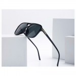 Double Bridge Suured polariseeritud p&auml;ikeseprillid Polariseeritud peegliga p&auml;ikeseprillid Eritellimusel valmistatud l&uuml;hin&auml;gelikkus miinus retseptiobjektiiv -1 kuni -6 -6 must