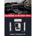 Kriimustusvastane Auto Sisekeskkonna Keskpaneeli Meediapaneeli Armatuurlaua Navigatsiooni TPU Kaitsekile MAZDA CX-60 2024 CX60 Kleebis Left rudder driving