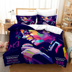 Michael Jacksoni voodipesukomplekt &Uuml;heinimese Twin T&auml;iskasvanu Queen King Suuruses Muusikaline geenius Voodikomplekt Teismelise Magamistuba Tekikoti Komplektid 015 EU Single(135*200cm)3pcs