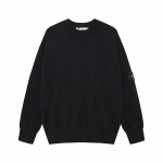 Crossstone Uniseksi Froteekangas Klassikaline &Uuml;mmarguse Kaelusega Kampsun - S&uuml;gis/Talv V&auml;ljaanne XL must