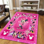 1 tk Disney multikategelaste mustriga vaip piirkonnamatt libisemiskindel vaip k&auml;sipesu jaoks p&otilde;randamatt sobiv elutuppa magamistuppa kodu kaunistamiseks 100cm by 120cm pink