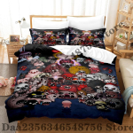 The Binding Of Isaac Voodipesukomplekt &Uuml;heinimese Twin T&auml;iskasvanu Kolmeosaline Komplekt Voodikomplekt Teismelise Magamistoa Voodilinade Komplekt 3D Prindiga Anime EU Single(135*200cm)3pcs black