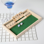 Puidust Shut Boxi t&auml;ringum&auml;ng Klassikaline lauam&auml;ng 12 numbrit Pubi stiilis Traditsiooniline perepeo lauam&auml;ng Siseruumides