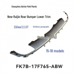 H&otilde;bedane tagumise kaitseraua alumine viimistluskaitse Ford Edge'ile (Osa FK7B-17F765-ABW) 15-18 Edge Rear Bumper Lower Trim (Silver) h&otilde;be