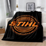 3D Stihl logo prinditud tekid piknikutekid Soe flanellist tekk Pehme ja mugav tekk Kodused voodipesud S&uuml;nnip&auml;evakingitus 130x150cm