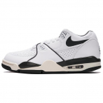 Nike Air Flight 89 Cushioning Abrasion Resistant Breathable Lightweight Low top Vintage Basketball Shoes Men's White HJ4484-101 40.5