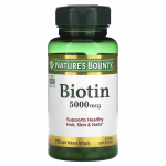Nature's Bounty, biotiin, 5000 mcg, 72 kohese vabanemisega pehmet kapslit