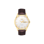 TISSOT Vistada kollektsioon Automaatne mehaaniline liikumine Meeste k&auml;ekell Kell 40mm Valge sihverplaadi roostevabast terasest korpus T019.430.36.031.01 Brown Strap