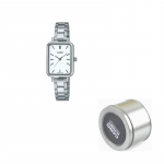 CASIO Analoog LTP V009D 7E LTP-V009D-7E Metal Watch Box (Free Gift)