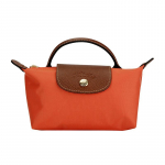 Longchamp Le Pliage Originaalsari Lihtne Mugav Kl&otilde;pskinnitusega Kangast ja Nahast Pelmeenikujuline Kandekott Unisex Kandekott Oranž 34175089P85 Basic Set (Bag)