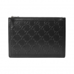 Gucci monogramm logo reljeefne t&otilde;mblukuga nahast k&auml;ekott Meeste k&auml;ekott Must 646449-1W3AN-1000 Shopping Bag Set(Basic Set+Shopping Bag)