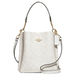 Coach Mollie Klassikaline Monogramm Logo Prindiga Kopp-kott Naiste K&auml;ekotid Kriidivalge CA582-IMRFF Gift Box Sets (Basic Set+Black Box)