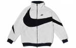 Nike Big Swoosh Kahepoolne Boa Jakk Aasia Suurused Valge Must BQ6546-114 M