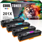 Cool Toner &Uuml;hilduv HP 201X 201A CF400X CF400A Toonerikassetiga HP Color Laserjet Pro MFP M277dw M277n M252dw M252n