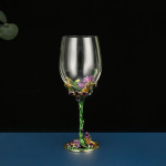 Creative Enamel Iris Klaasist tass Champagne Flutes Crystalline Party Kingitus R&ouml;stimisklaasist Goblet Crystal Anniversary unikaalne kruus 301-400ml gray