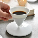 Kohvitass Vintage Instagrami stiilis luukera portselanist Kolmnurkne kooniline tass Vintage keraamiline latte tass Luukera portselanist Kohvitassid 50ml