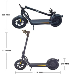 Electric Scooter EMOKO A19 500W 12 inch Electric Scooter 35km/h 36V 15Ah Battery Intelligent APP Control New Scooter Range 50km 500W 36V 15AH (Fold) must