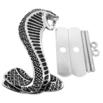 1 tk 3D Kobra Auto Esiv&otilde;re Embleem M&auml;rk Kleebised Tarvikud Mustangile Shelby GT500 GT350 Focus Mondeo Kuga Fiesta Escort h&otilde;be