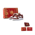 Jordan Air Jordan 1 Blissful Union, Formal Wear, Wedding Shoes Slip Resistant Lightweight Low top 553560-133(Team2070-S-BOX) 36.5 brown