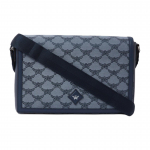 MCM Vintage H&otilde;bedane Metallist Aksessuaarid Lilleline Plaaster Nahast &Auml;&auml;ris &Otilde;lakott Crossbody Kott V&auml;ikesed Meeste Kotid Sinine MMMESAC01LI001 Basic Set (Bag+Dust Bag)