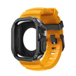 Silikoonrihm+TPU PC korpus Apple Watch Ultra 3 2 1 49mm jaoks iWatch Series 11 10 46mm rihm Iwatch 9 8 7 6 5 4 45mm 44mm jaoks 49mm-Ultra 3 2 1 orange