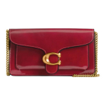 Coach Tabby 21 Metalllogo Klappkinnitusega Nahast &Otilde;la-Crossbody Kott V&auml;ikesed Naiste Kotid Punane CW554-B4RB Basic Set (Bag+Dust Bag)