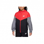 Nike Jope Kapuutsiga T&otilde;mblukuga Mugav Pikkade Varrukatega Unisex Joped Punane Must HJ2534-657 M