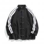 Hiina stiilis n&ouml;&ouml;pidega kampsun-sweatshirt meestele naistele kevadine lai pealmine riietus trendikas hiina stiilis raske jakk XS must