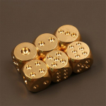 6 tk metallist t&auml;ringud Tahke messing Kuldne Kvaliteetsed 6-k&uuml;lgilised m&auml;ngut&auml;ringud K&auml;sipoleeritud Stressi maandav Pere&uuml;rituste m&auml;nguasi 15 mm (As shown-32037)-
