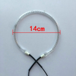 1 tk 220-240V 1200-1400W Halogeenahi K&uuml;tteelement &Uuml;mmargune Kuju L&auml;bim&otilde;&otilde;t 14cm Toru 1cm gray