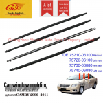 Eesmised ja tagumised ukseklaasi ilmastikukaitsetihendid Toyota Camryle (75710-06100, 75730-06100) Left Front Door Outer Weatherstrip