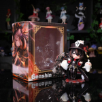 16CM Anime M&auml;ng Genshin Hutao Kuju Q versioon armas mudel m&auml;nguasi kingitus kogu Kogu Tegevuskuju PVC Nukk With box