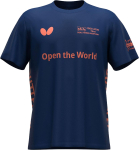 Butterfly Table Tennis Cellsard Suurus 47820 L&uuml;hikeste varrukatega T-s&auml;rk, T-s&auml;rk, Niiskust juhtiv, Kiiresti kuivav, Veniv, Unisex, Tumesinine, M, blue