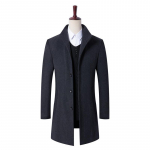 Moodne meeste villane mantel, Korea versioon, Vabaaja villane meeste trench-mantel, Triikimata villane manteljakk M