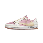 Travis Scott x Jordan Air Jordan 1 Ei edasim&uuml;&uuml;giks Kulumiskindel Madalad Vintage Korvpallijalatsid Unisex Roosa DZ4137-700(Meeskond1565-) 41