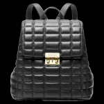 MICHAEL KORS Tribeca esilogo lambanahast seljakott v&auml;ike naiste must must