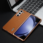 Z Fold7 Fold 6 s&uuml;sinikkiust mustriga &uuml;mbris Samsung Galaxy Z Fold 7 6 5 4 3 5G jaoks Galvaanilise raamiga tagumine telefoni kate Etui Galaxy Z Fold7 pruun